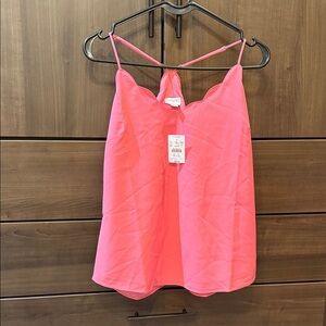 NWT J. Crew Scalloped Racerback Tank Size 6